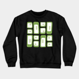 MCM Green Geometric Pattern Crewneck Sweatshirt